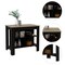 Tuhome Cala Kitchen Island, Four Legs, Three Shelves, Black/Light Oak AWD5014 - alternate 1